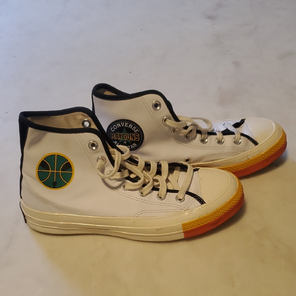 Converse Chuck Taylor Rayguns White High-Tops with Black Accents